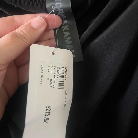 Norma Kamali Black Diana Draped Dress size M New - Picture 6 of 7